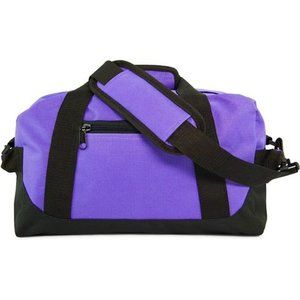 14" Small Duffle Bag Two Toned Gym Travel Bag Purple